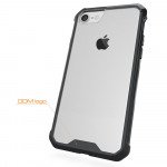 Wholesale iPhone 7 Plus Air Hybrid Clear Case (Black)